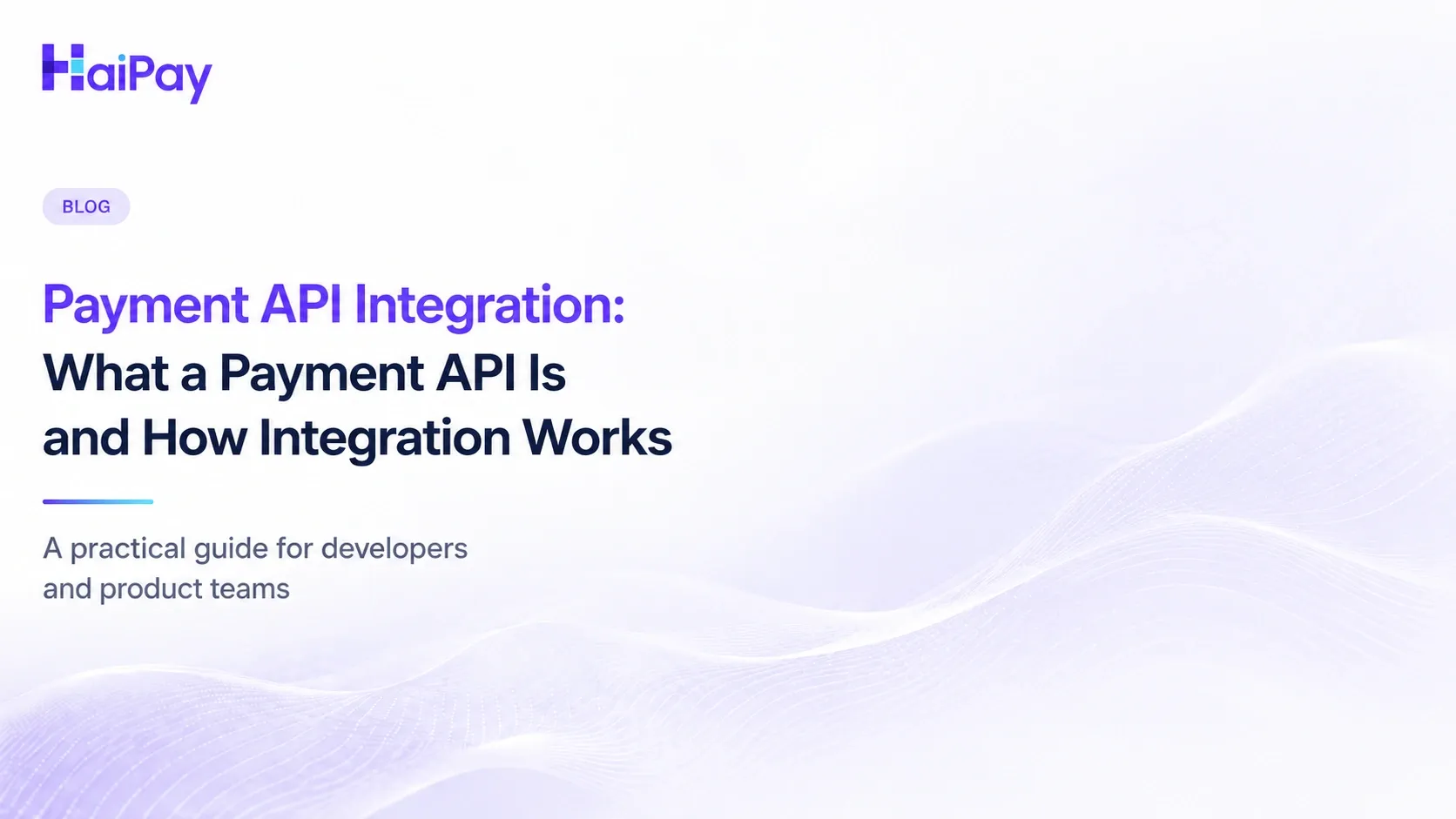 Payment API Integration: What a Payment API Is and How Integration Works — title-only editorial cover