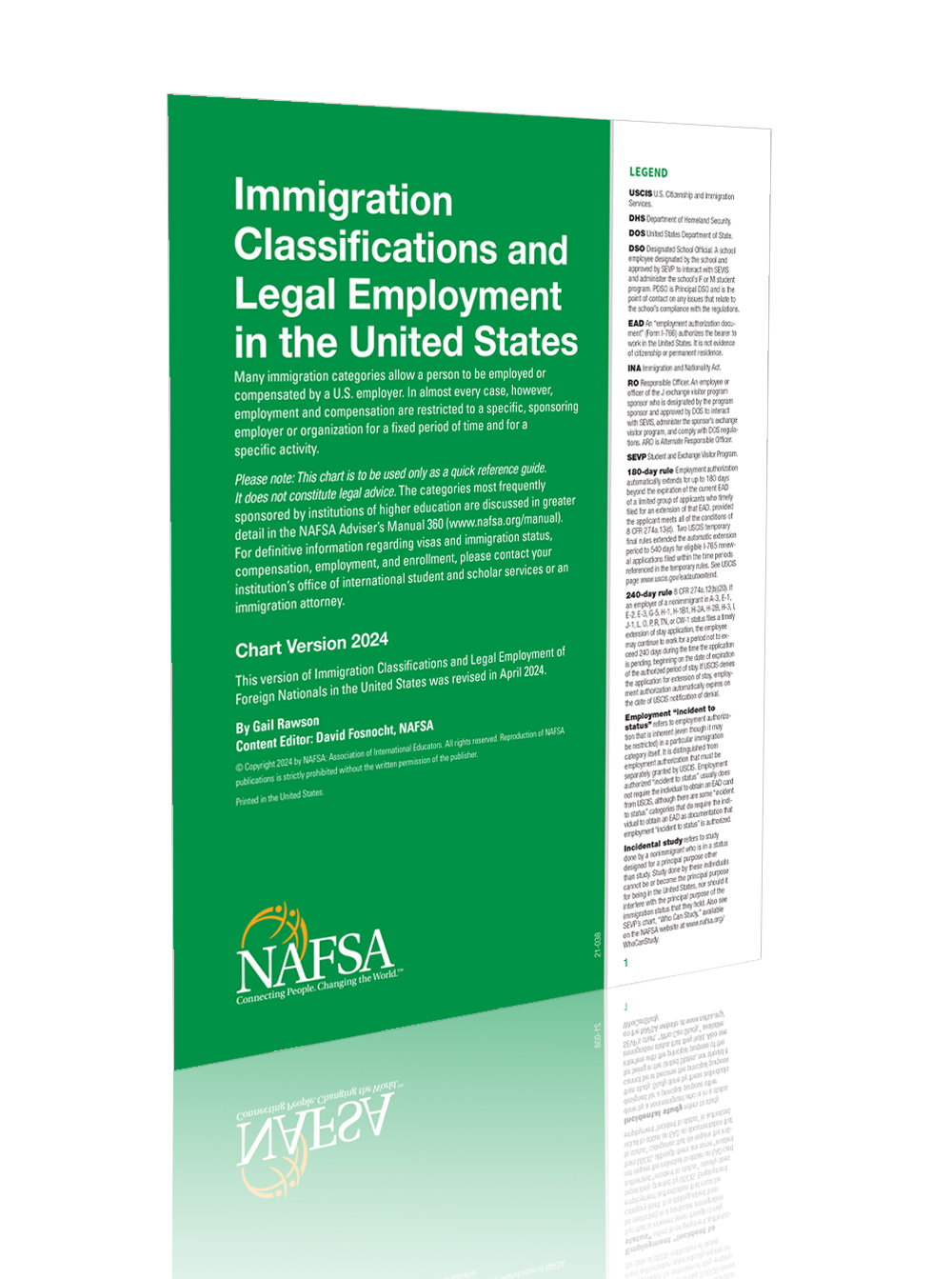 NAFSA immigration classifications and legal employment guide for US international education