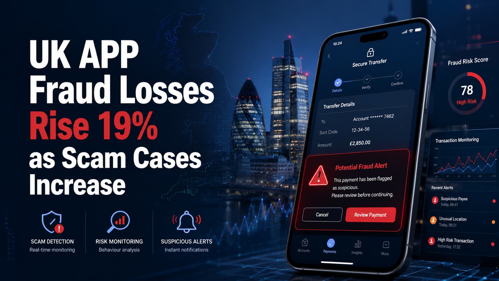 UK APP fraud losses rise as payment scams target bank transfer users