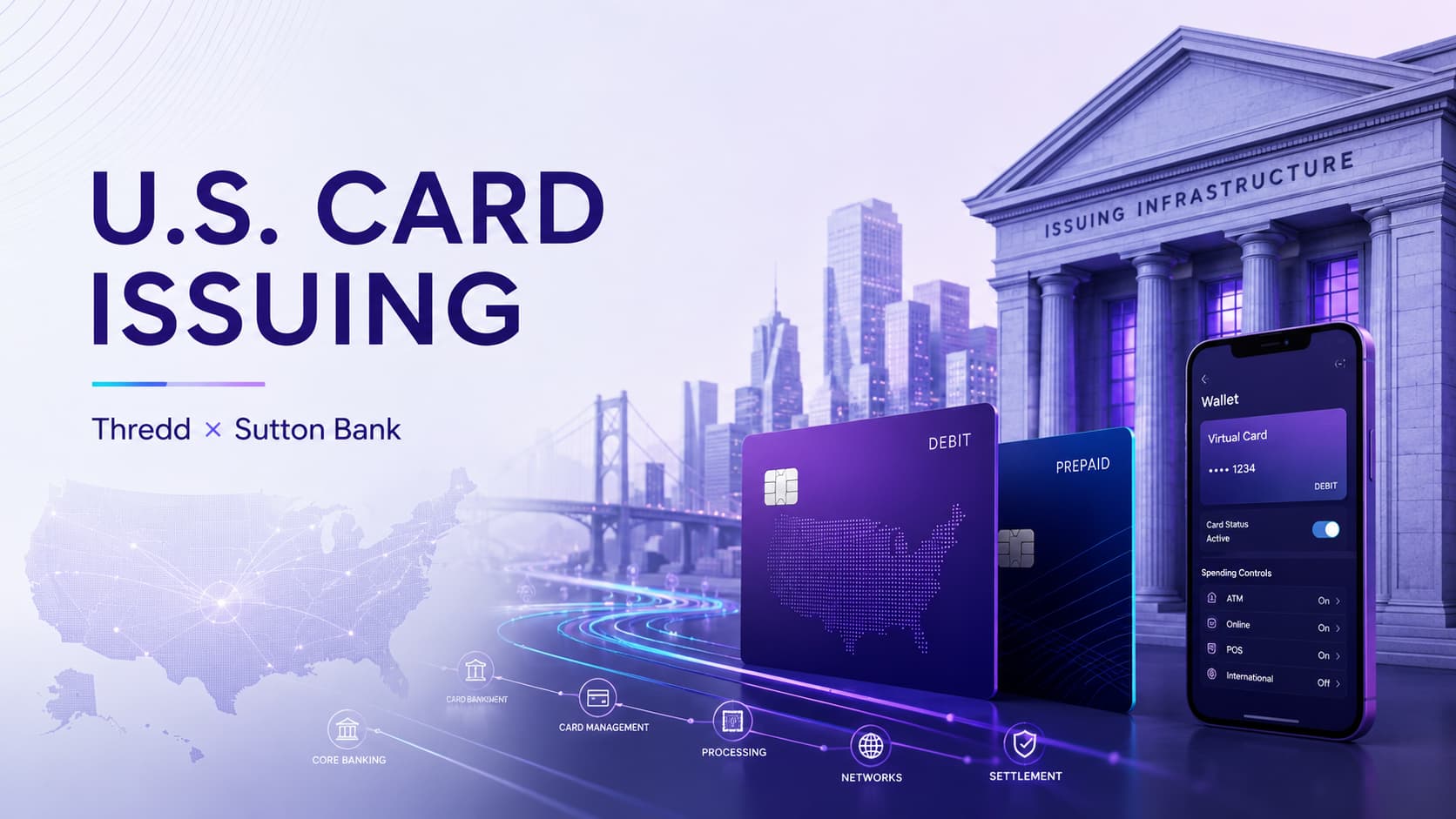 Thredd and Sutton Bank partnership supporting U.S. prepaid and debit card programs