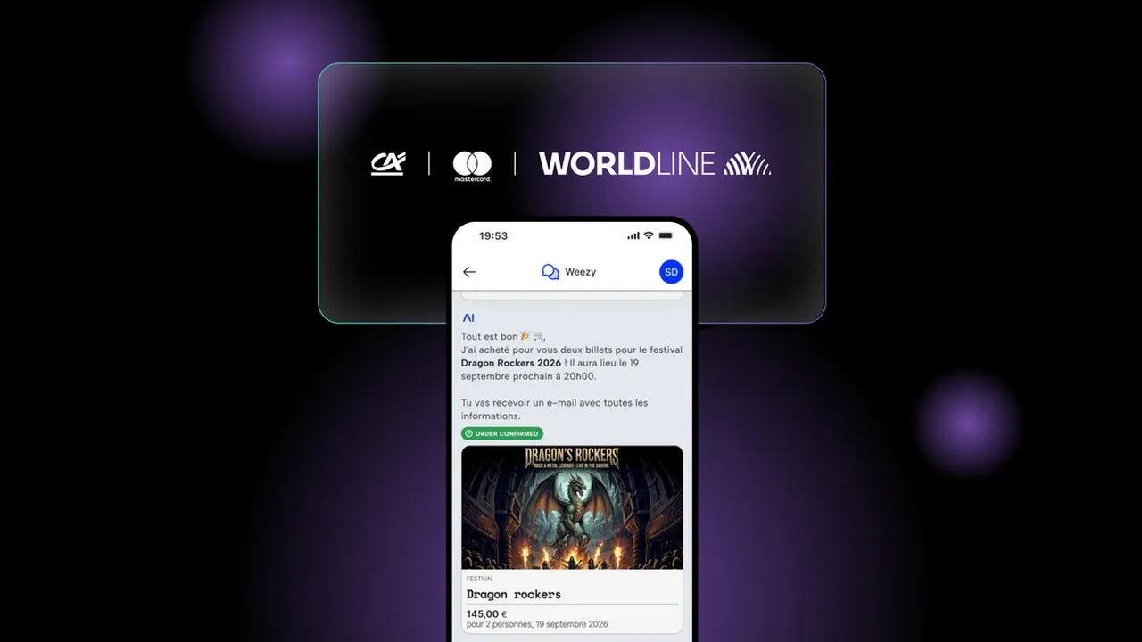 AI agent completing France’s first live agentic payment through Worldline, Crédit Agricole and Mastercard