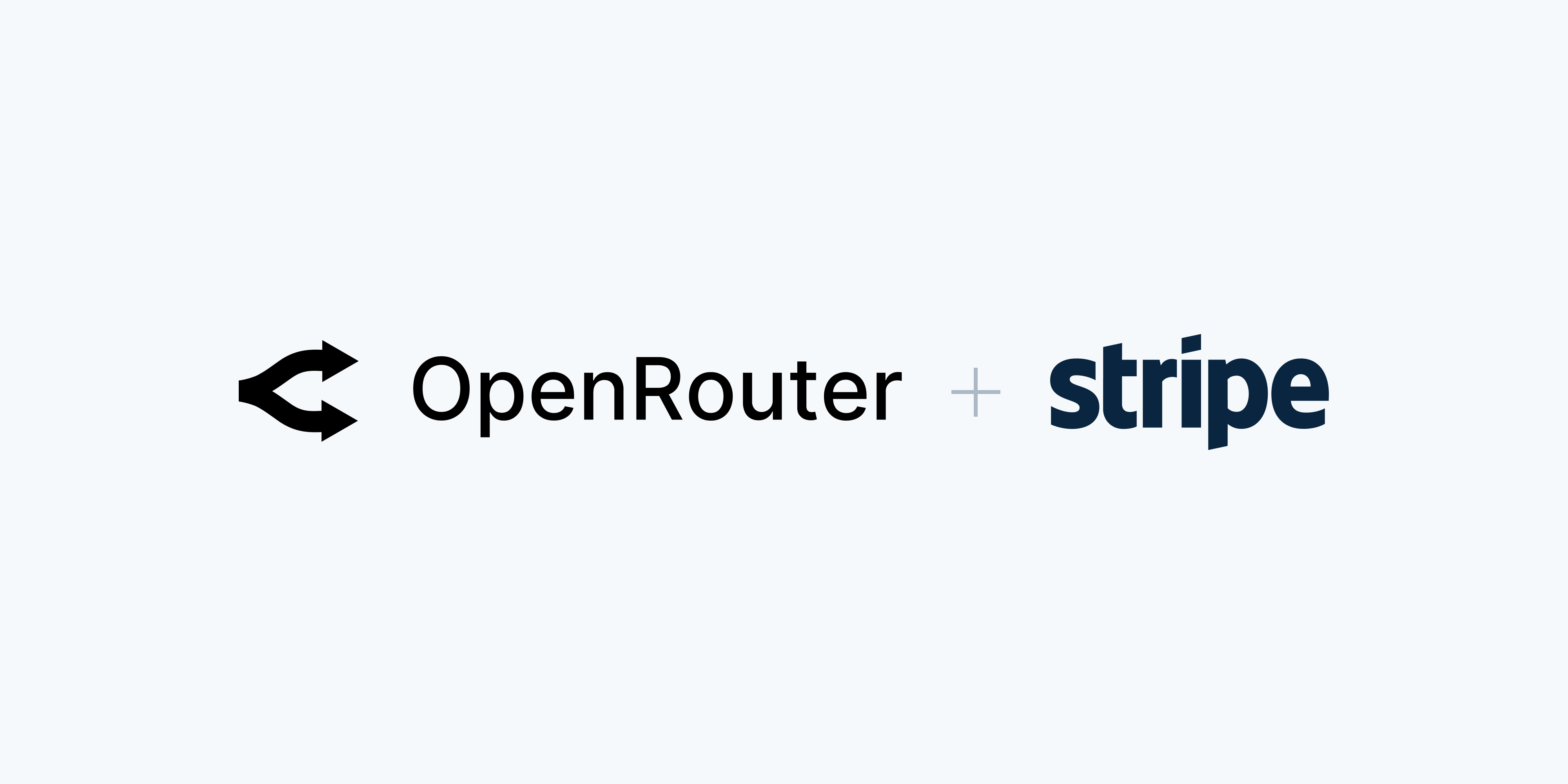 OpenRouter and Stripe logos representing their existing AI model access and billing partnership
